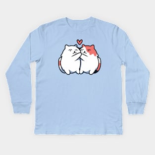 cute cat cartoon kawaii Kids Long Sleeve T-Shirt